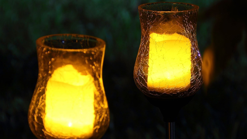 OxyLED OxyFlor Artificial Outdoor Candles, $10 with code 2OXYSL06